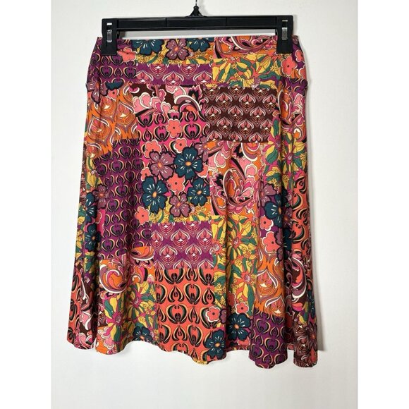 SALAAM Floral Multicolored Patchwork Skirt Casual Size Med. - Picture 4 of 9